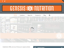 Tablet Screenshot of genesisnutrition.ca